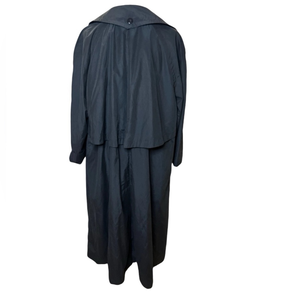 Auth New Fendi 360 Trench Coat oversized 42 IT Large L navy cotton flowy - Picture 7 of 9